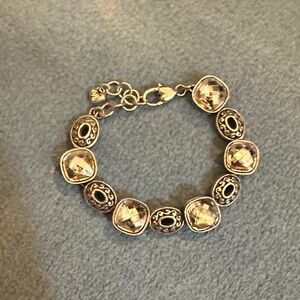 Brighton Elegant Silver and Black Bracelet